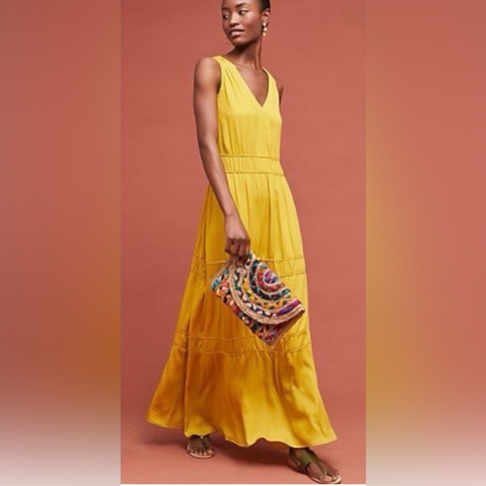 Anthropologie Dolan Golden Maxi Dress